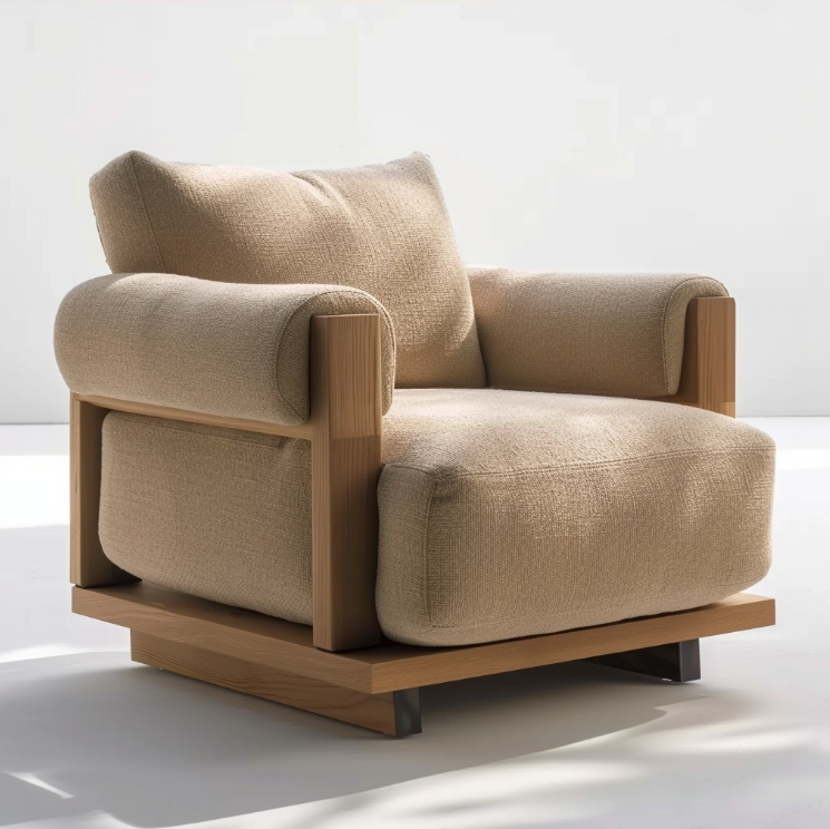 Luxueuze Teakhouten Accentstoel