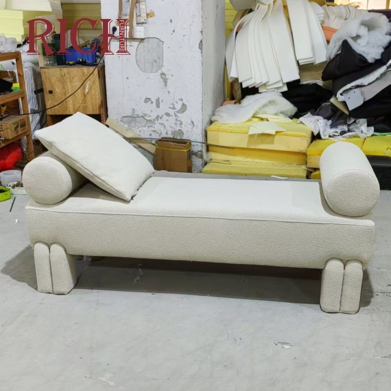 Luxe Nordic Velours Bank met Houten Basis