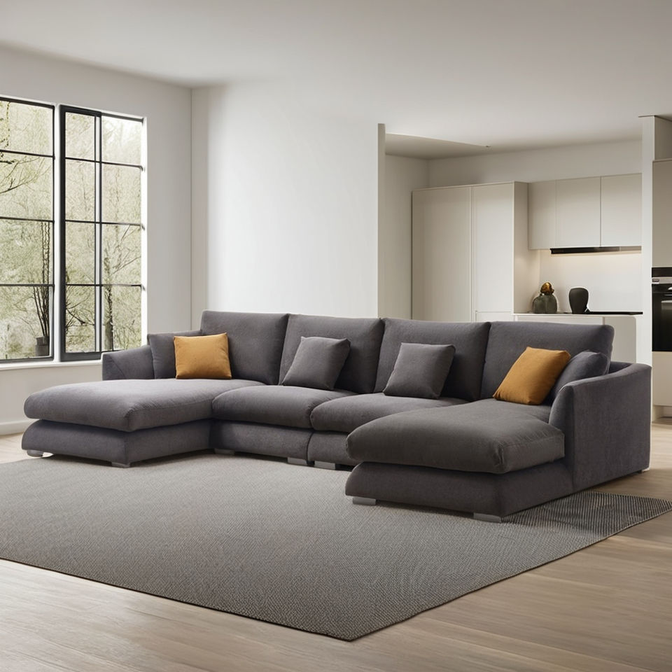 Moderne Minimalistische Cozy U-Sofa