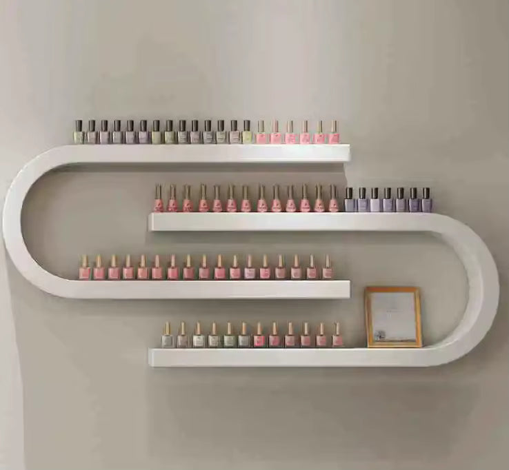 Elegante Wandmontage Nagellak Display Rek 2 stuks