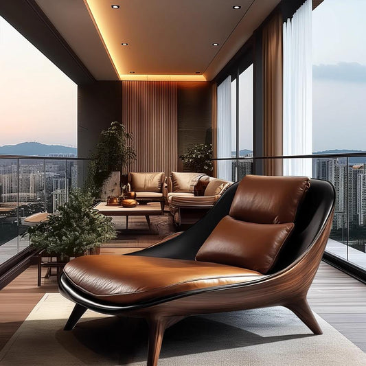 Luxe Elegante Lederen Fauteuil