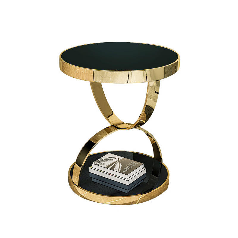 Luxueuze Glazen Marmeren Salontafel Set