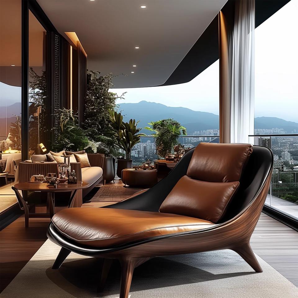 Luxe Elegante Lederen Fauteuil