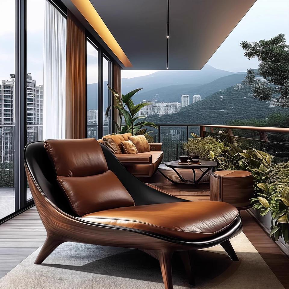 Luxe Elegante Lederen Fauteuil