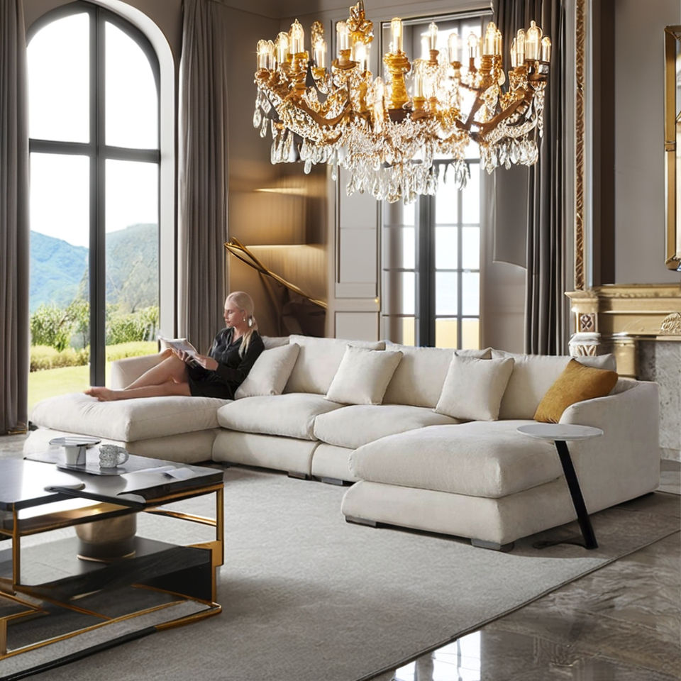 Moderne Minimalistische Cozy U-Sofa