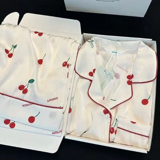 Luxe French Ice Silk Pyjama Set