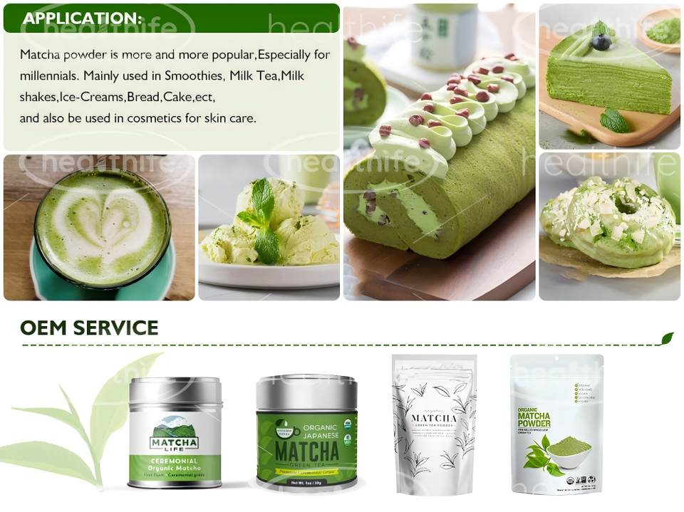 Biologische Aardbei Matcha Latte