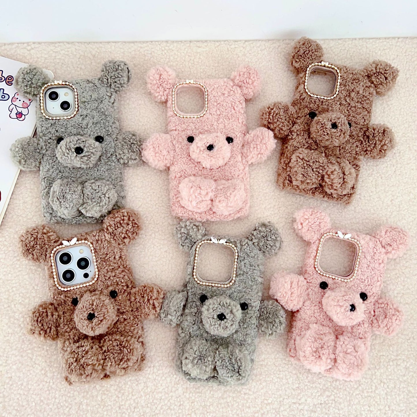 Schattige Pluche Beer Telefoonhoesje