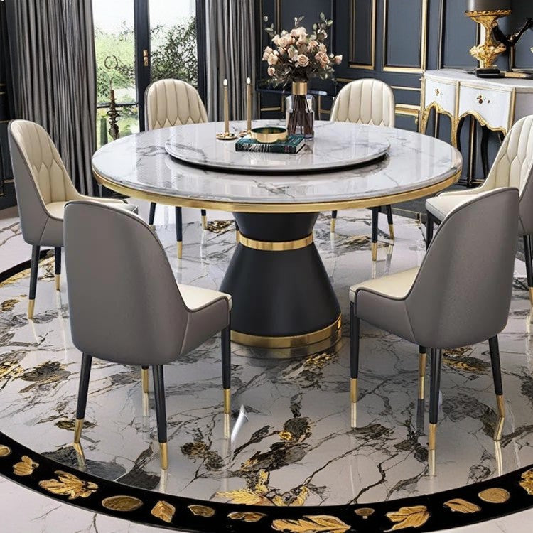 Luxe Marmeren Eetset met Draaitableau