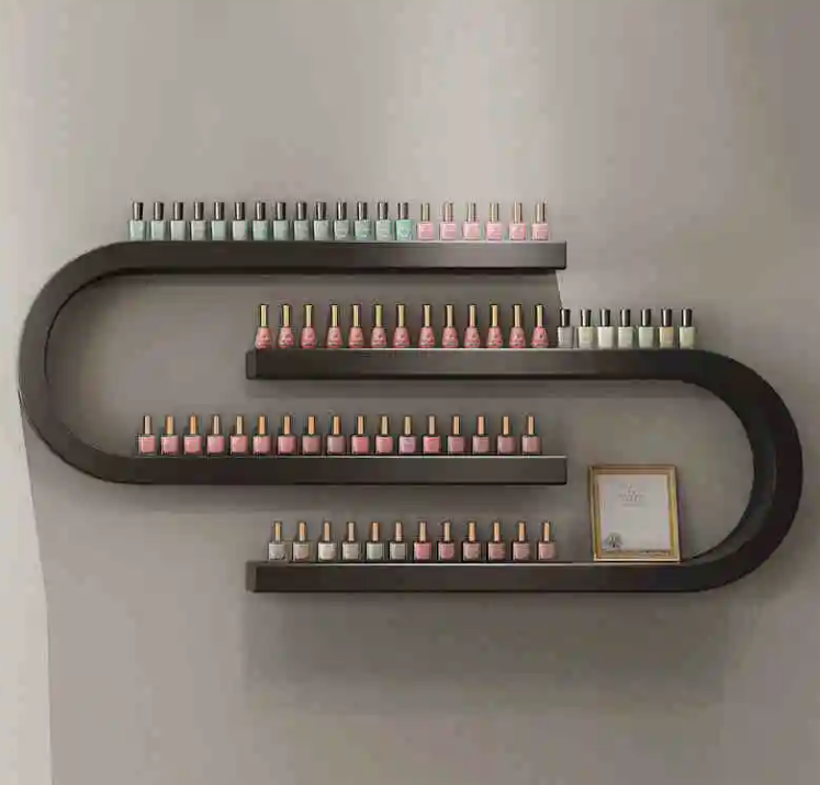 Elegante Wandmontage Nagellak Display Rek 2 stuks